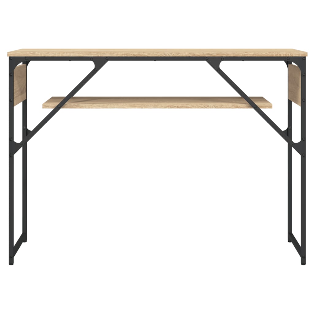 Vidaxl wandtafel met schap 105x30x75 cm bewerkt hout sonoma eikenkleur