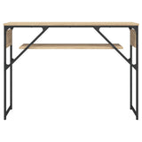 Vidaxl wandtafel met schap 105x30x75 cm bewerkt hout sonoma eikenkleur