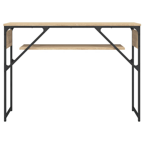 Vidaxl wandtafel met schap 105x30x75 cm bewerkt hout sonoma eikenkleur