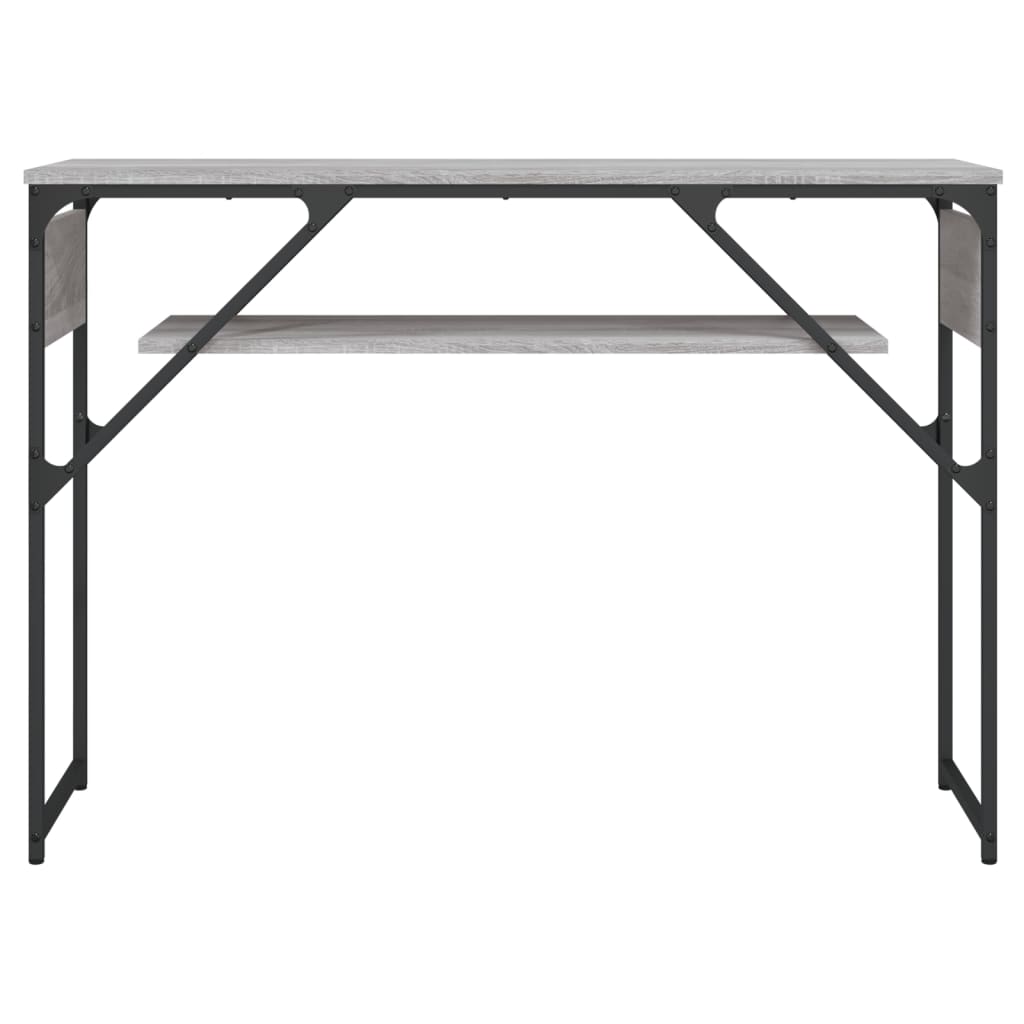 Vidaxl wandtafel met schap 105x30x75 cm bewerkt hout grijs sonoma