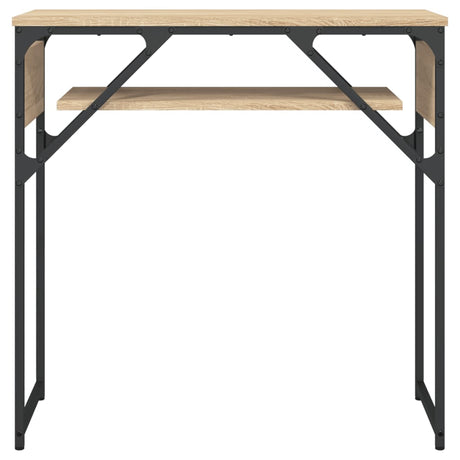 Vidaxl wandtafel met schap 75x30x75 cm bewerkt hout sonoma eikenkleur