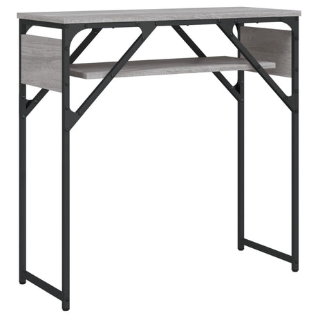 Vidaxl wandtafel met schap 75x30x75 cm bewerkt hout grijs sonoma