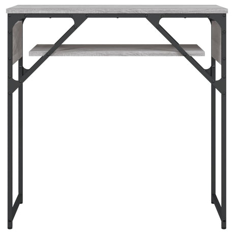 Vidaxl wandtafel met schap 75x30x75 cm bewerkt hout grijs sonoma