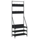 VidaXL Kleiderständer mit Schuhablage 72x34x184 cm schwarz