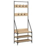 VidaXL Kleiderständer mit Schuhablage 72x34x184 cm Sonoma-Eiche