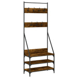 Vidaxx Kleiderständer mit Schuhablage 72x34x184 cm Räuchereiche