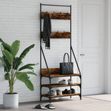 Vidaxx Kleiderständer mit Schuhablage 72x34x184 cm Räuchereiche