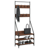 Vidaxx Kleiderständer mit Schuhregal 72x34x184 cm, Farbe Eiche braun