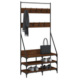 Vidaxx Kleiderständer mit Schuhablage 90x34x184 cm Farbe Eiche braun
