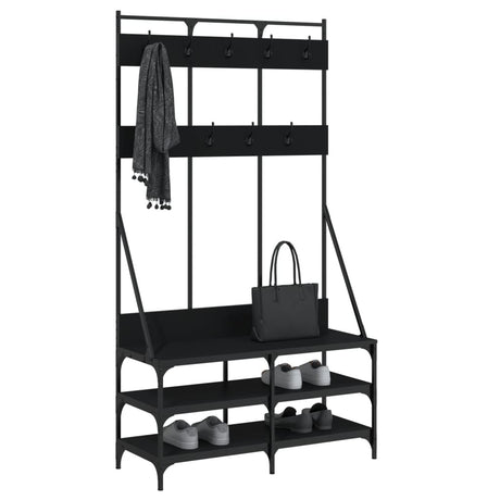 Vidaxx Kleiderständer mit Schuhablage 100x40x184 cm schwarz