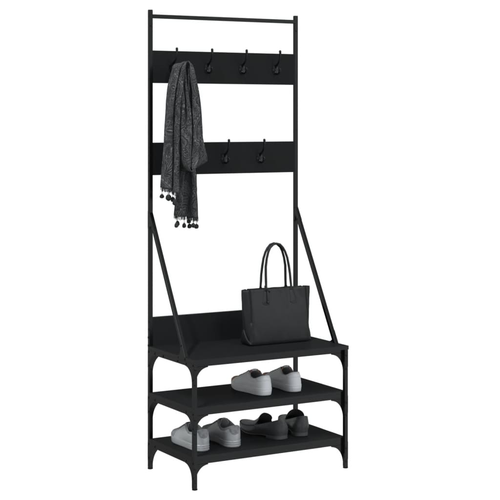 Vidaxx Kleiderständer mit Schuhablage 70x40x184 cm schwarz