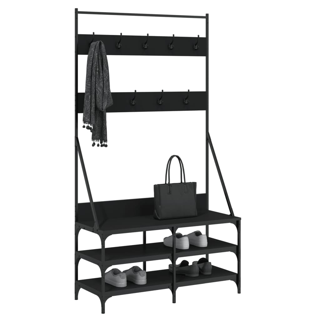 Vidaxx Kleiderständer mit Schuhablage 100x40x184 cm schwarz