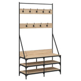 VidaXL Kleiderständer mit Schuhablage 100x40x184 cm Sonoma-Eiche-farbig