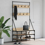 VidaXL Kleiderständer mit Schuhablage 100x40x184 cm Sonoma-Eiche-farbig