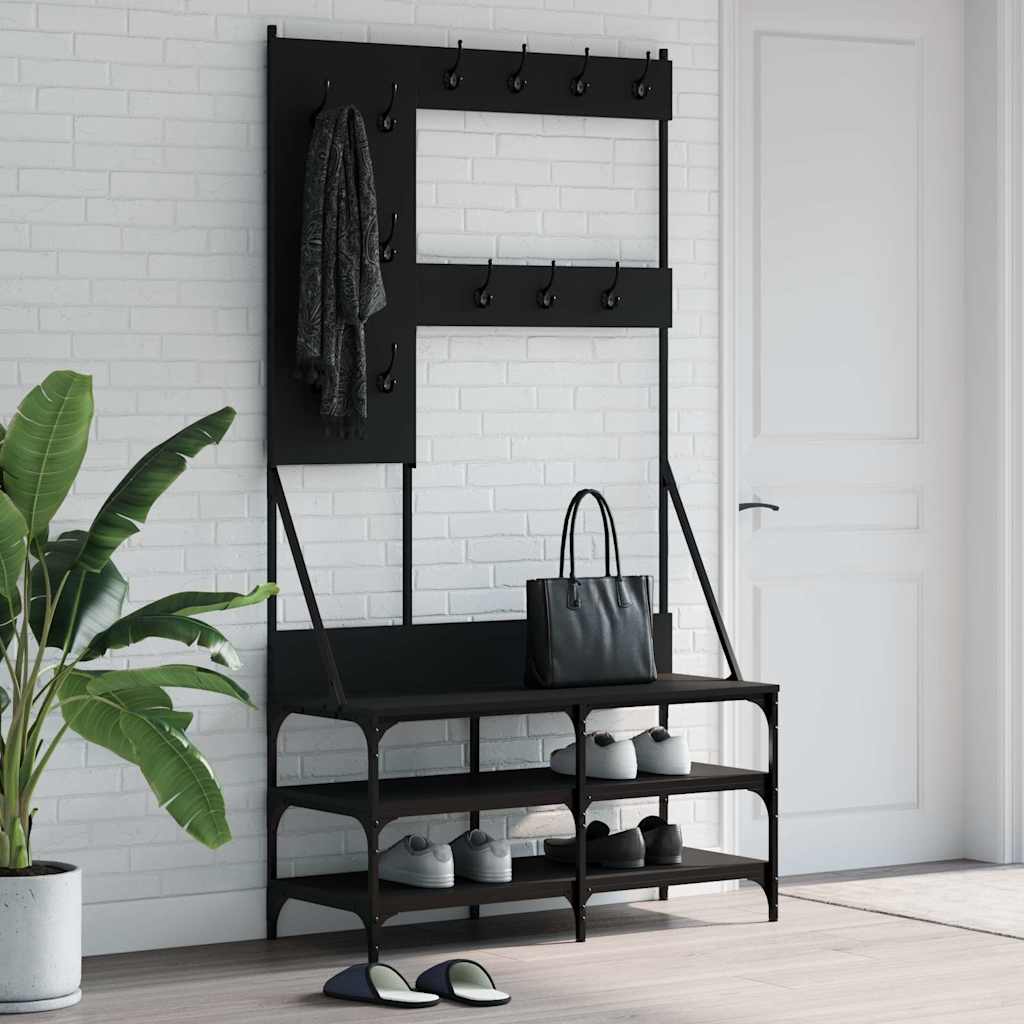 Vidaxx Kleiderständer mit Schuhablage 100x40x184 cm schwarz