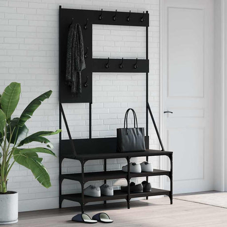 Vidaxx Kleiderständer mit Schuhablage 100x40x184 cm schwarz