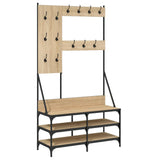 VidaXL Kleiderständer mit Schuhablage 100x40x184 cm Sonoma-Eiche-farbig