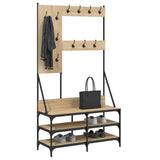 VidaXL Kleiderständer mit Schuhablage 100x40x184 cm Sonoma-Eiche-farbig
