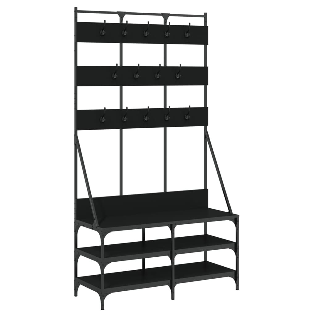 Vidaxx Kleiderständer mit Schuhablage 100x40x184 cm schwarz