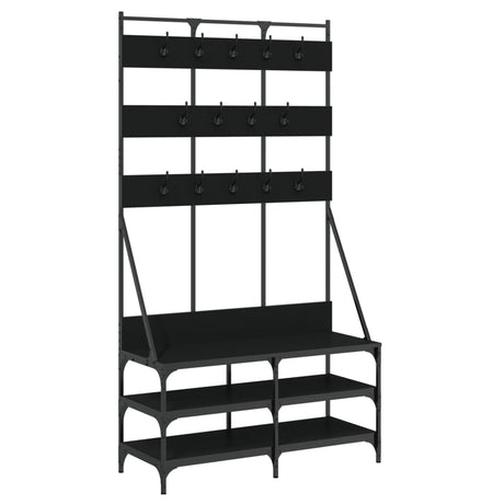 Vidaxx Kleiderständer mit Schuhablage 100x40x184 cm schwarz