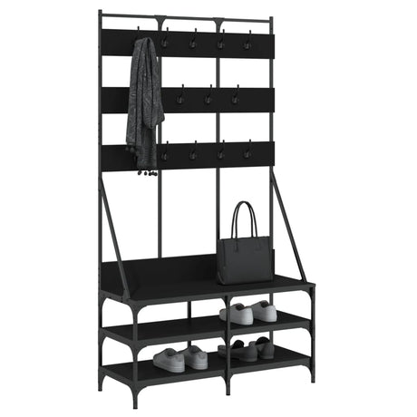 Vidaxx Kleiderständer mit Schuhablage 100x40x184 cm schwarz