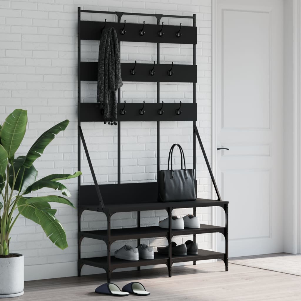 Vidaxx Kleiderständer mit Schuhablage 100x40x184 cm schwarz