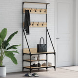 VidaXL Kleiderständer mit Schuhablage 80x40x184 cm Sonoma-Eiche-farbig