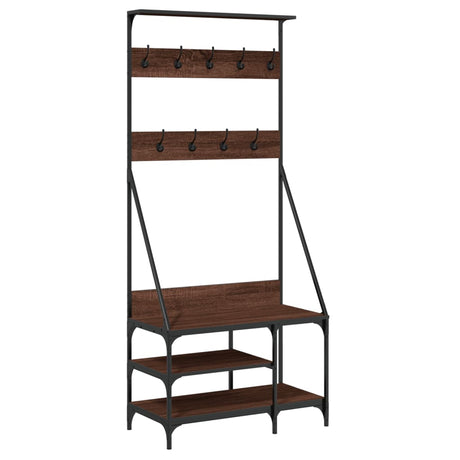 Vidaxx Kleiderständer mit Schuhablage 80x40x184 cm Farbe Eiche braun