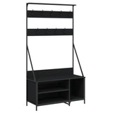 VidaXL Kleiderständer mit Schuhablage 100x41x184 cm schwarz