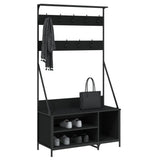 VidaXL Kleiderständer mit Schuhablage 100x41x184 cm schwarz