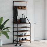 VidaXL Kleiderständer mit Schuhablage 70x34x184 cm Räuchereiche
