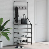 VidaXL Kleiderständer mit Schuhregal 70x34x184 cm, Farbe Sonoma-Eiche grau