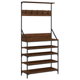 Vidaxx Kleiderständer mit Schuhablage 90x34x184 cm Farbe Eiche braun