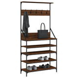 Vidaxx Kleiderständer mit Schuhablage 90x34x184 cm Farbe Eiche braun