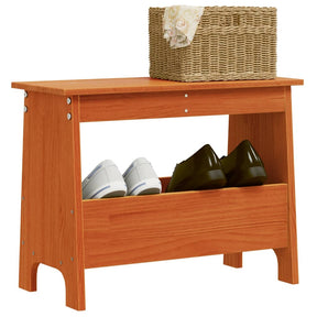 Vidaxl halbankje 60x28x45 cm massief grenenhout wasbruin