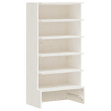 VidaXL Schuhschrank 52x30x104 cm massives Kiefernholz weiß