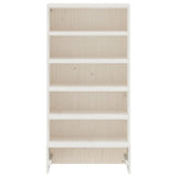 VidaXL Schuhschrank 52x30x104 cm massives Kiefernholz weiß
