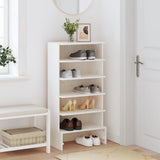 VidaXL Schuhschrank 52x30x104 cm massives Kiefernholz weiß