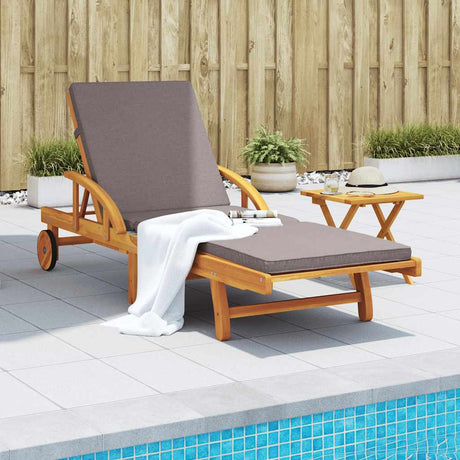 Vidaxl ligbed met kussen en tafel massief acaciahout