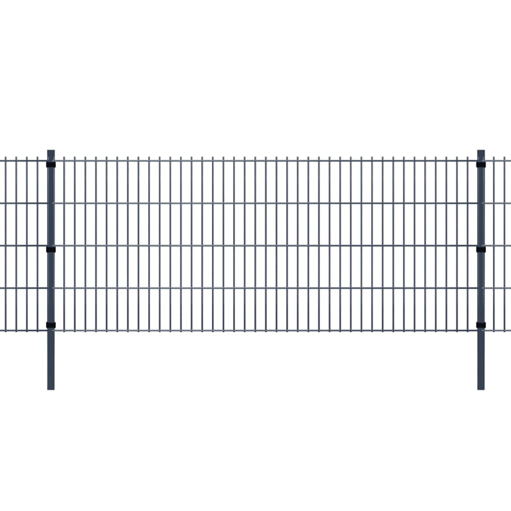 VidaXL Zaunpfosten 10 Stück 150 cm verzinkter Stahl grau
