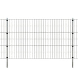 VidaXL Zaunpfosten 10 Stück 170 cm verzinkter Stahl silberfarben