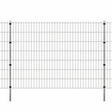 VidaXL Zaunpfosten 10 Stück 200 cm verzinkter Stahl silberfarben