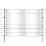 VidaXL Zaunpfosten 20 Stk. 200 cm verzinkter Stahl silberfarben