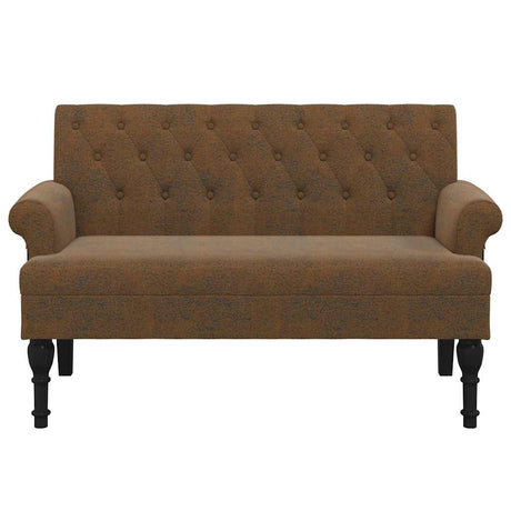 Vidaxl bankje met rugleuning 120x62x75,5 cm kunstsuèdeleer bruin