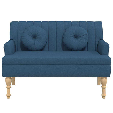 Vidaxl bankje met kussens 113x64,5x75,5 cm stof blauw