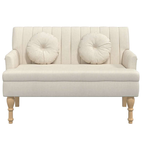 Vidaxl bankje met kussens 113x64,5x75,5 cm linnen