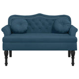 Vidaxl bankje met kussens 120,5x65x75 cm fluweel blauw