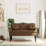Vidaxl bank met kussens bruin 120,5x65x75 cm kunstsuède