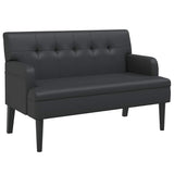 Vidaxl bank met rugleuning zwart 112x65,5x75 cm kunstleer