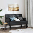 Vidaxl bank met rugleuning zwart 112x65,5x75 cm kunstleer
